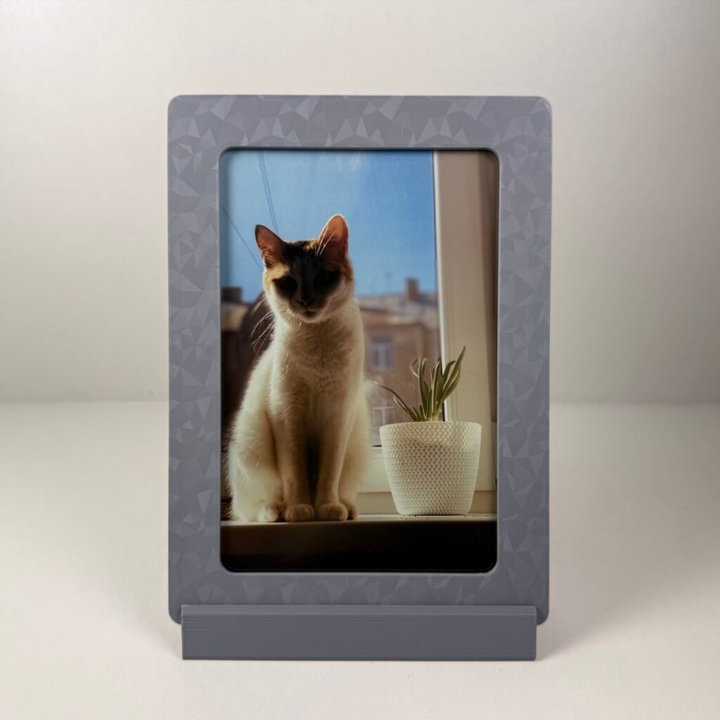 Pelēks crystal foto rāmītis 10x15 cm fotogrāfijām – galvenais skats