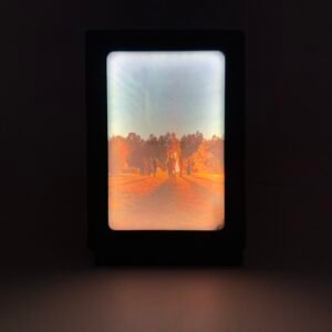 Melns crystal LED foto rāmītis 100x150mm fotogrāfijām