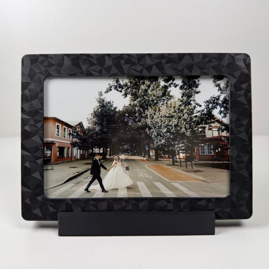 Melns crystal foto rāmītis 10x15 cm fotogrāfijām – galvenais skats