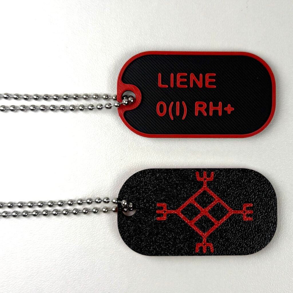 Personalizēts Saules zīmes žetons ar metāla ķēdīti