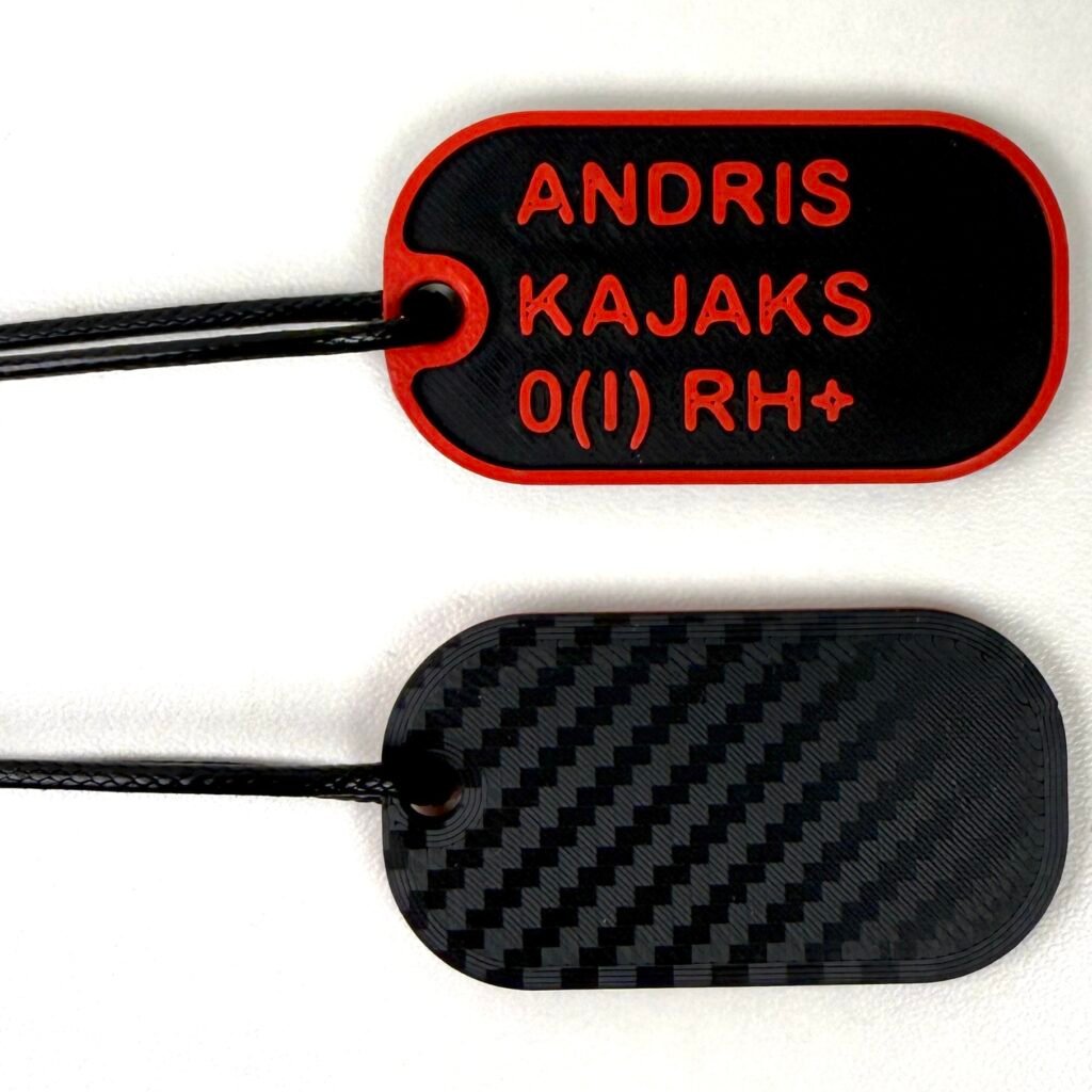 Personalizēts žetons ar ādas siksniņu