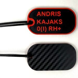 Personalizēts žetons ar ādas siksniņu