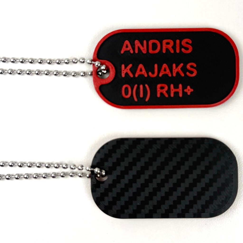 Personalizēts žetons ar metāla ķēdīti