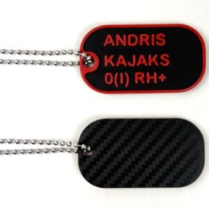 Personalizēts žetons ar metāla ķēdīti
