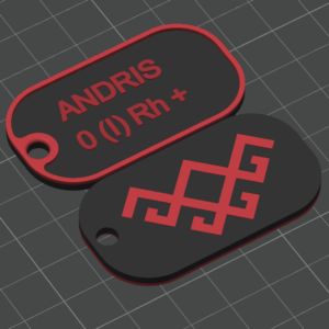 Personalizēts žetons - jumis, ar ādas auklu