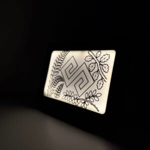 Izgaismots Zalkša Line Art attēls slīpā skatā